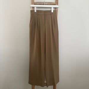 Tan Wide-Leg Trousers